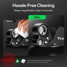 VIVOSUN 3 Pack Jewelry Loupe 30X 60X 90X Magnifier LED UV Gems Watches Stamps