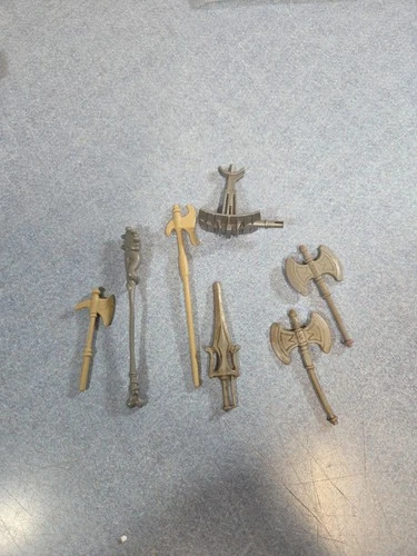 Vintage MOTU Masters of the Universe Figure Weapon Lot Of 7.  Heman