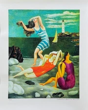 Pablo Picasso THE BATHERS Estate Signed Limited Edition Giclee Art 26" x 20"