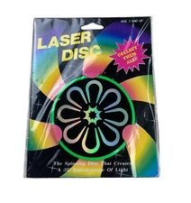 Vintage Laser Disc Toy Spinner Kaleidoscope Light Effect Holographic Retro
