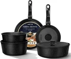 Nonstick Cookware Set 9PCS Pots Pans Detachable Handle Induction Kitchen