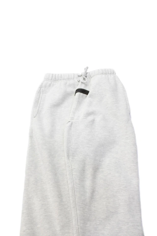 Pantalones deportivos Essentials para niños y niños con cordón en la cintura gris algodón talla 10 Foto 2 de 4