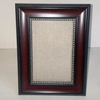Dark Mahogany Wood Grain with Gold Accents 4x6 Photo Picture Frame