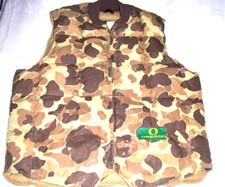 EDDIE BAUER VTG 70s CAMO DUCKHUNTER GOOSE DOWN PUFFER VEST SZ SM USA