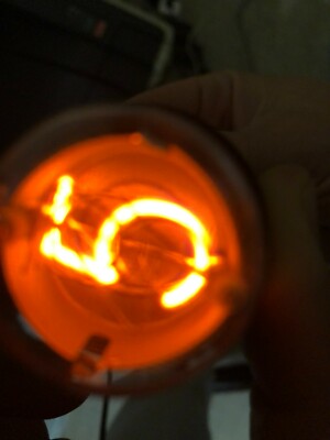 4x ULTRA RARE IN-1 IN1 MELZ NIXIE TUBE SMALL FINE GRID TESTED 100% - CORRECT ''5''