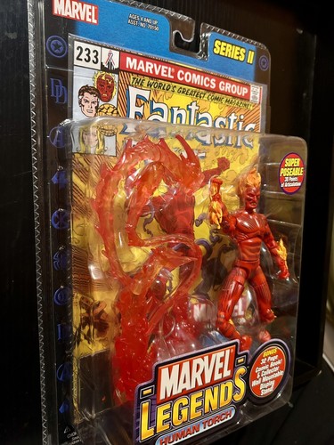 MARVEL LEGENDS SERIES 2 HUMAN TORCH VARIANT JOHNNY STORM TOY BIZ MINT/SEALED - Picture 2 of 5