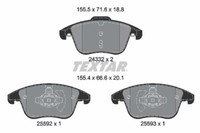 Textar 2433205 Bremsbelagsatz, Scheibenbremse FüR Ford