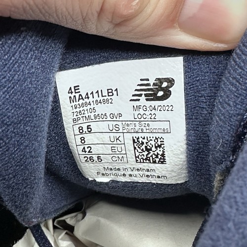 New Balance Men’s 8.5 Navy Blue/White 411 ComfortRide Sneakers MA411LB1 - Picture 10 of 12
