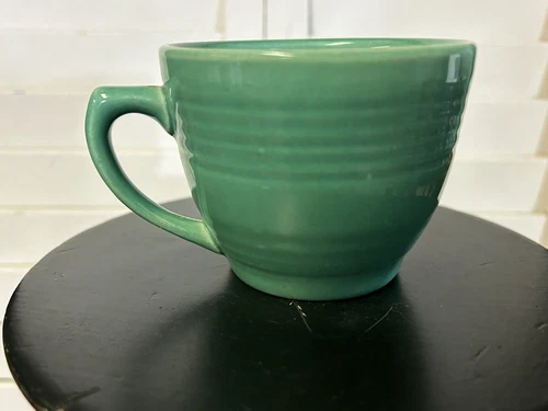 Vintage Bauer Pottery Ring Monterey green jade 2 sets concentric circles early