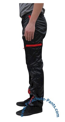 Shiny Countdown Parachute Pants 80s Nylon Wet Look Bottoms