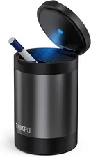 NEW THIKPO A6 PORTABLE CAR/VEHICLE CUPHOLDER ASHTRAY W/ LID AND LED LIGHT