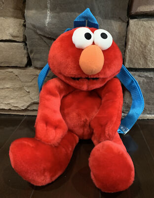 Elmo Backpack Backpack Plush 14-1/2 In. Tall Sesame Street Pyramid Brand 2002