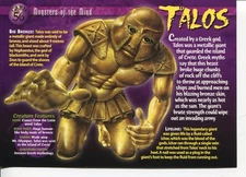 Weird N’ Wild Creatures Monsters of the Mind Card 56 # Talos # LC7