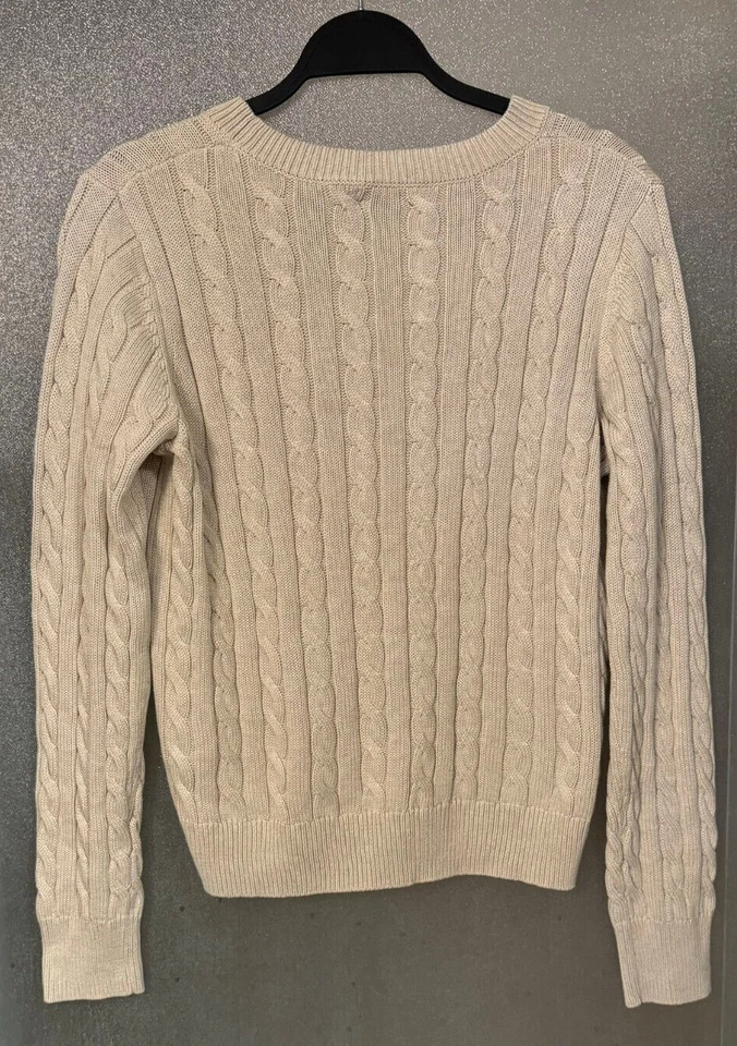 Nuevo con etiquetas Suéter Vineyard Vines Para Mujer Algodón Cable Cuello Redondo M Foto 2 de 4