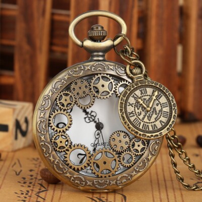 Old Pocket Watches Old Pocket Watch With Chain Antique Round Brass - Main Image