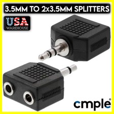 3.5mm Stereo Audio Adapter 3.5mm to 2 x 3.5mm Splitter Dual Headphone Connector
