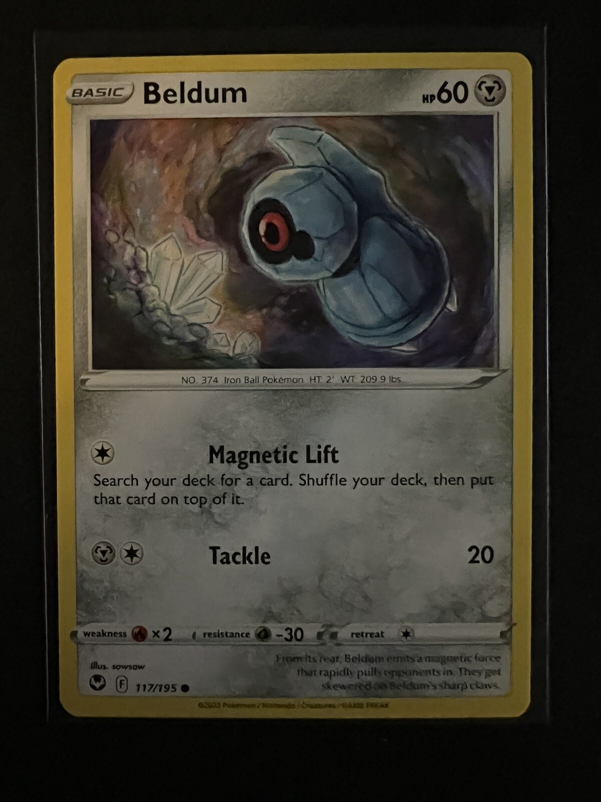 Beldum 117/195 Non Holo Silver Tempest Pokemon Card NM Fresh Out Of The Pack