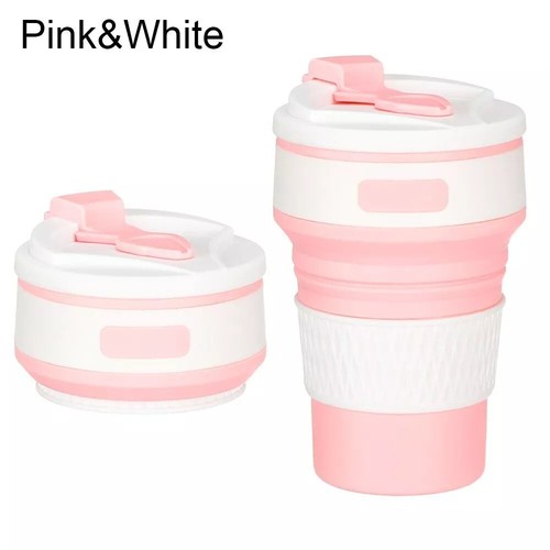 350ML Foldable Water Cup Collapsible Silicone Cup Tea Travel Portable Coffee Mug - Picture 18 of 36