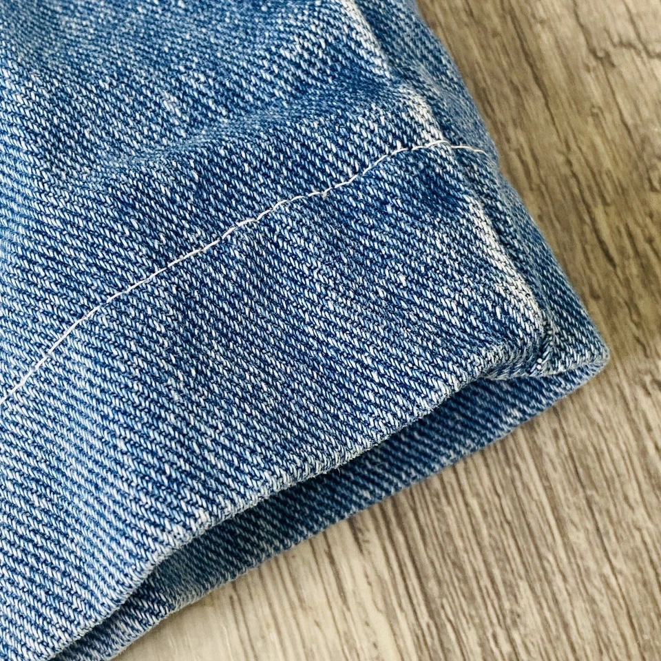 Pantalones Cortos LEI De Colección Para Mujer Azul Denim Tiro Alto Lavado Medio Talla 13 Y2K Foto 2 de 4