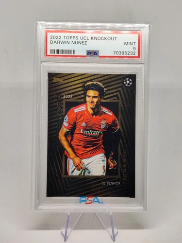 Darwin Nunez 2021-2022 Topps UCL Knockout Benfica Rookie RC PSA 9 Mint
