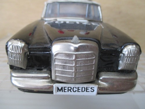 ICHIKO: Mercedes Benz "Policía" Hecho en Japón Juguete de hojalata - Imagen 2 de 5