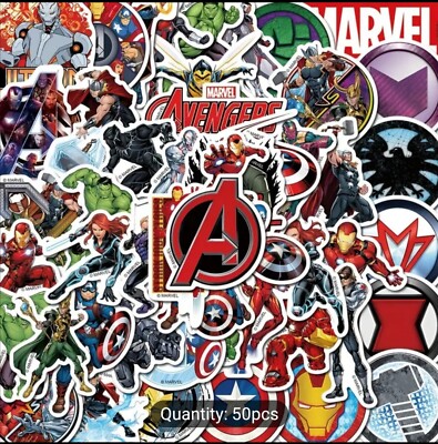 20 PCS Marvel Avengers (Unofficial) Superheroes Villains Stickers Mix BRAND NEW