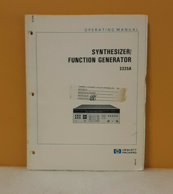 HP 03325-90012 3325A Synthesizer/Function Generator Operating Manual