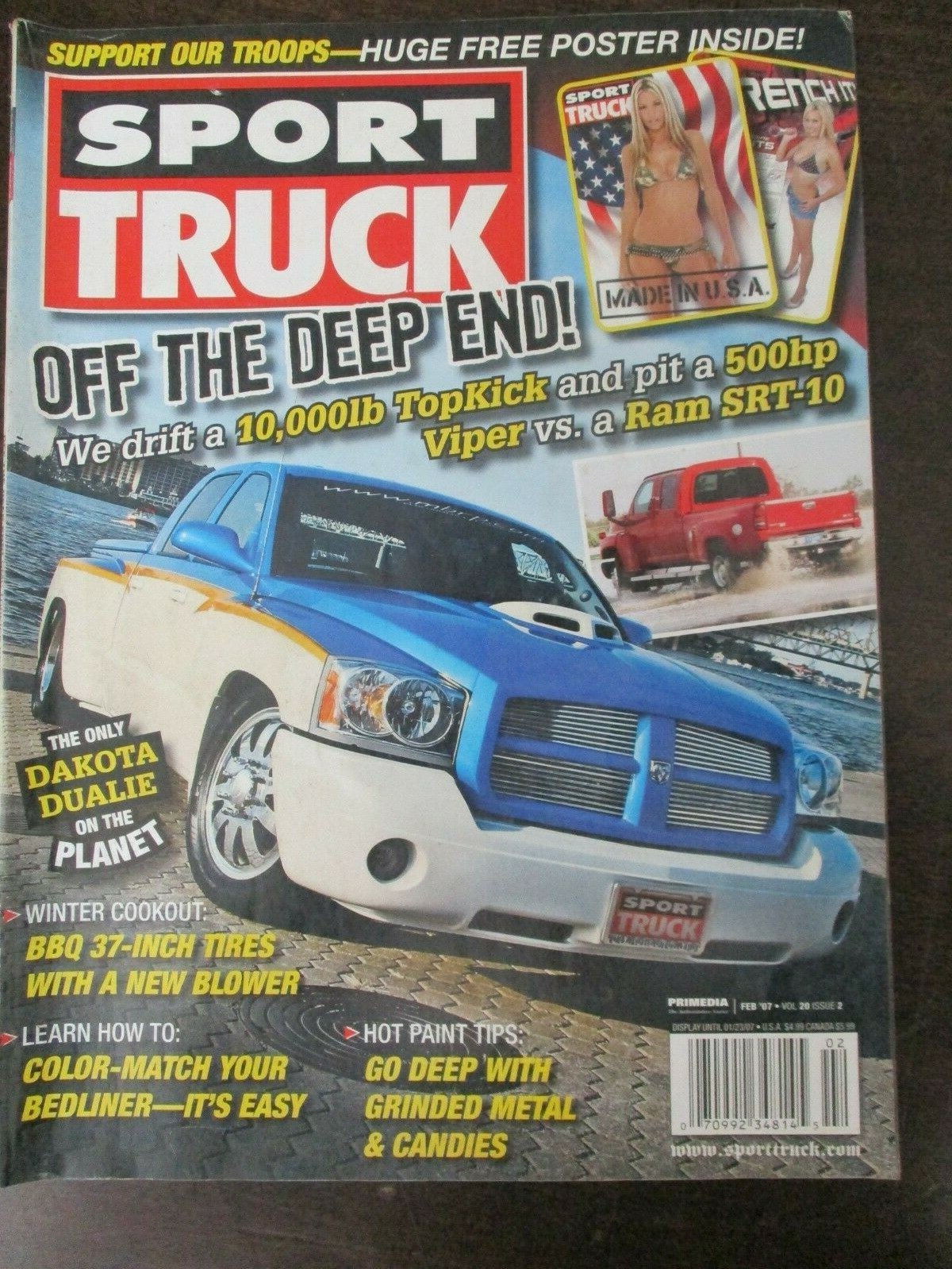 SPORT TRUCK MAGAZINE FEBRUARY 2007 DAKOTA DUALIE HOW TO COLOR MATCH