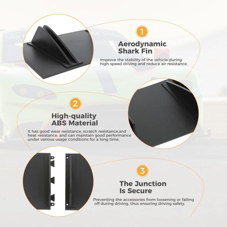 For Aston Martin V8 V12 Vantage Rear Bumper Diffuser Lip 5 Fins Spoiler Splitter - Изображение 2 из 4