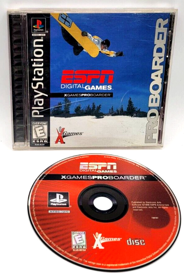ESPN X GAMES PRO BOARDER PS1 GAME CIB COMPLETE IN BOX SONY PLAYSTATION REGCARD