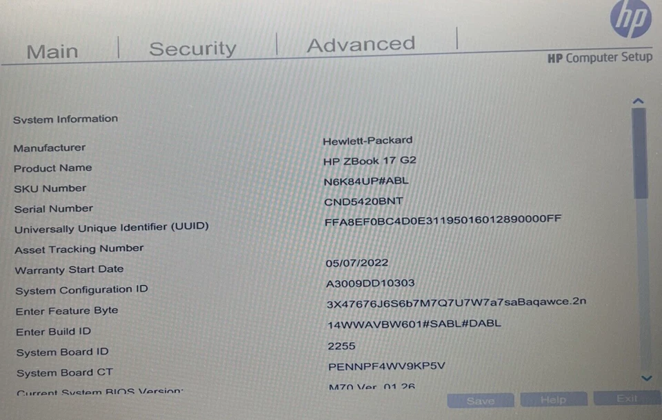 HP Zbook17G2 17.3"HD+ i7-4810MQ@2.80Ghz 16GB RAM No HDD NVIDIA QuadroK3100M - Image 4 of 4