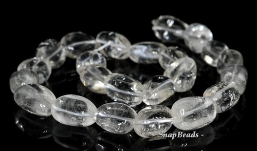 24X16-12X9MM ROCK CRYSTAL GEMSTONE NUGGET LOOSE BEADS 7inch - Picture 3 of 3