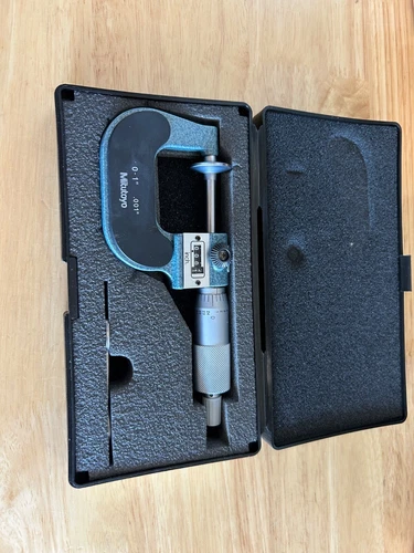 0-1" Mitutoyo Disc Flange Micrometer with Digit Counter