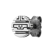 cai men Ohrstecker 925 Sterling Silber rhodiniert oxydiert Japanese Vintage NEU