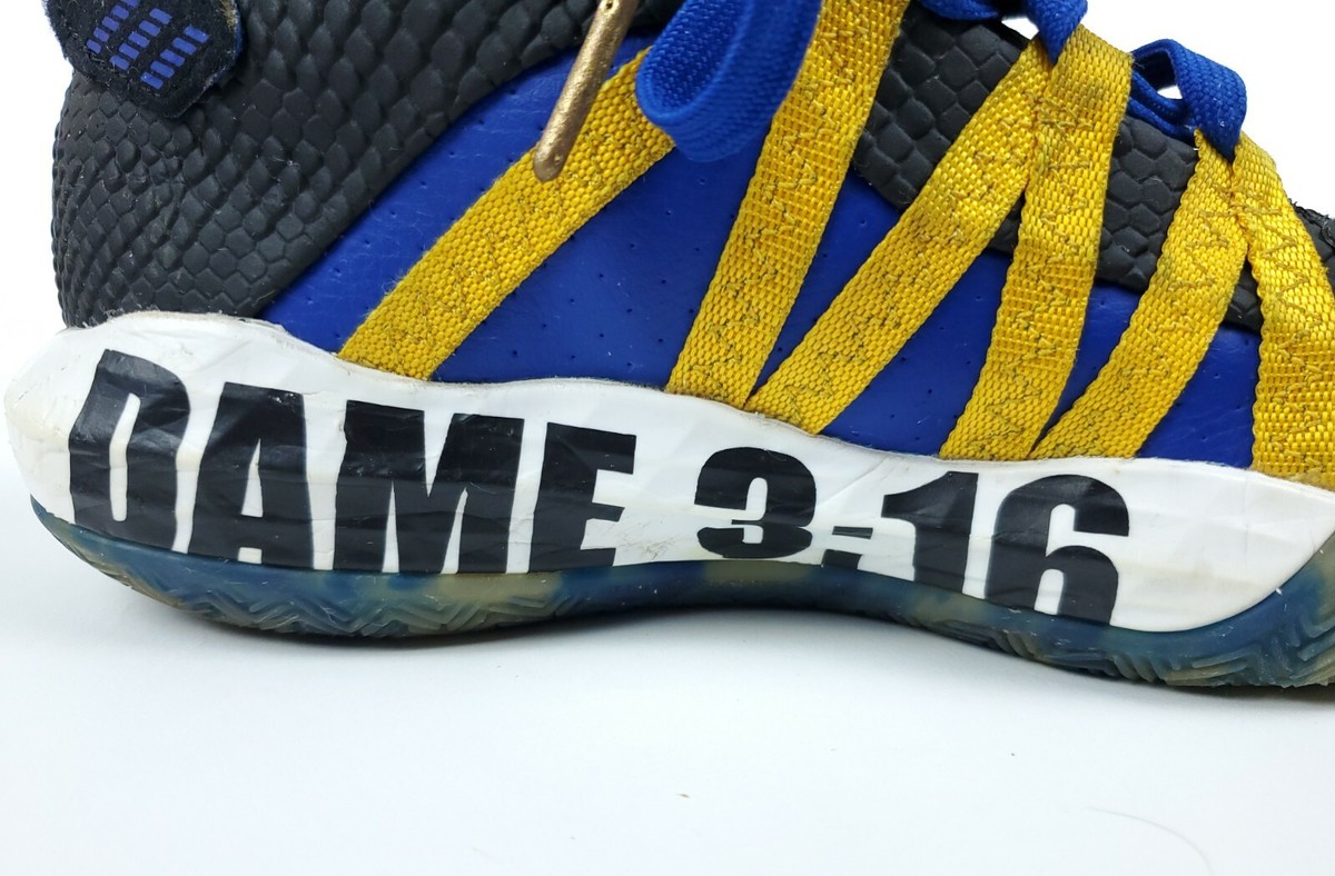 Adidas Stone Cold Austin 3:16 x Dame Damian Lillard Gold Blue Size