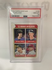 2023 Topps Heritage Rookie Infielders Spencer Steer Young Toglia 499 PSA 10