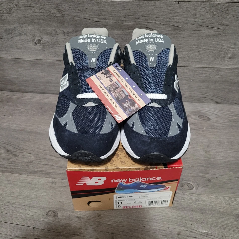 new balance 993 indigo blue womens size 11 Wide / mens size 9.5 D wr993nv - Photo 2/4
