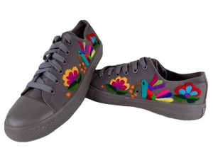 floral canvas sneakers