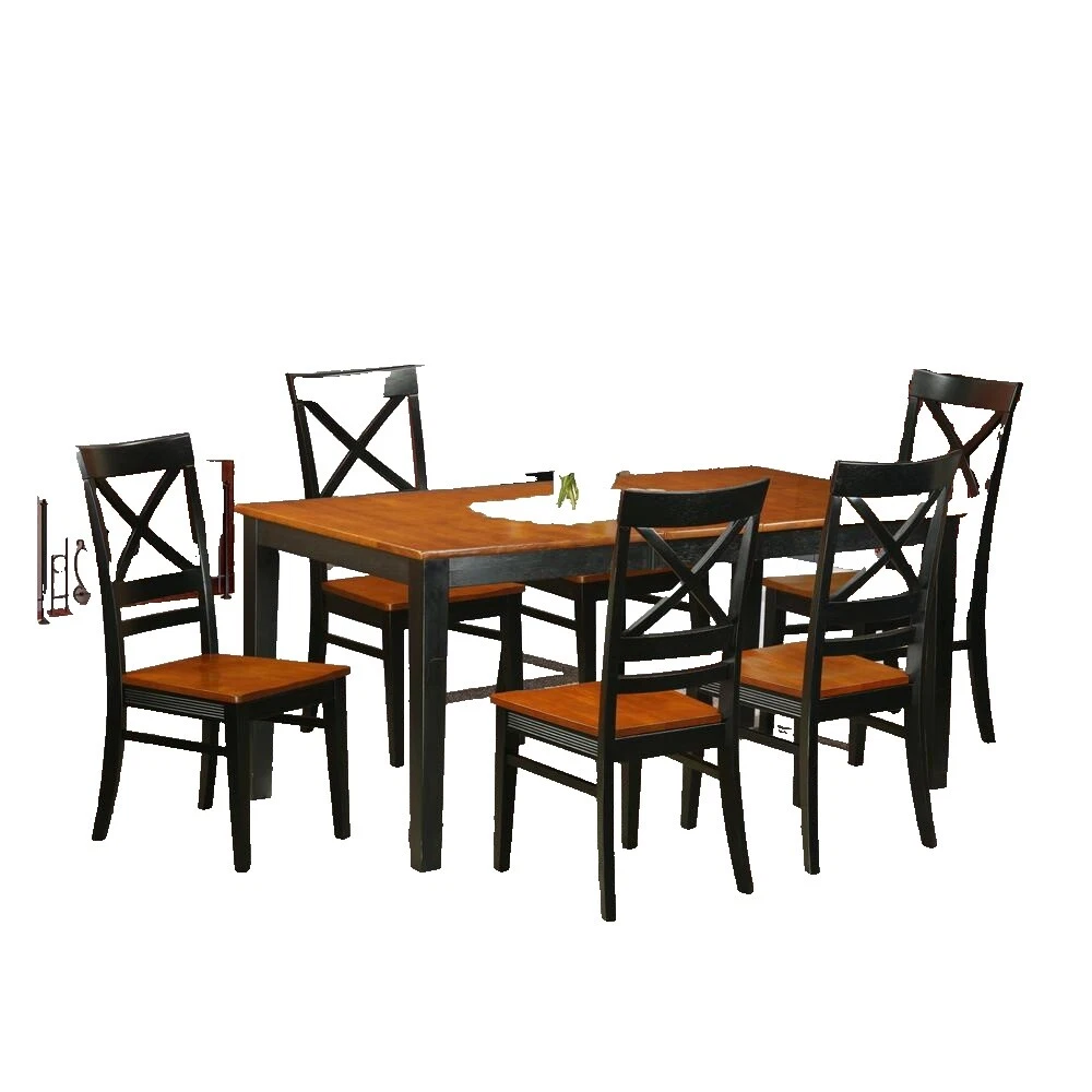 Solid Wood White Rectangular Dining Furniture Sets