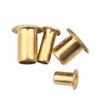 Messing Hohlnieten 0.9/1,3/1,5/1,7/2/2,5/3/4/5/6mm Durch Loch Rohrnieten DIN7340