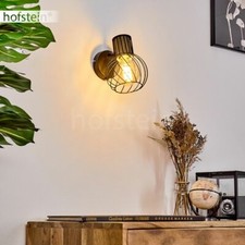 Retro Wand Lampen Flur Strahler drehbar Wohn Schlaf Zimmer Leuchten schwarz/Holz