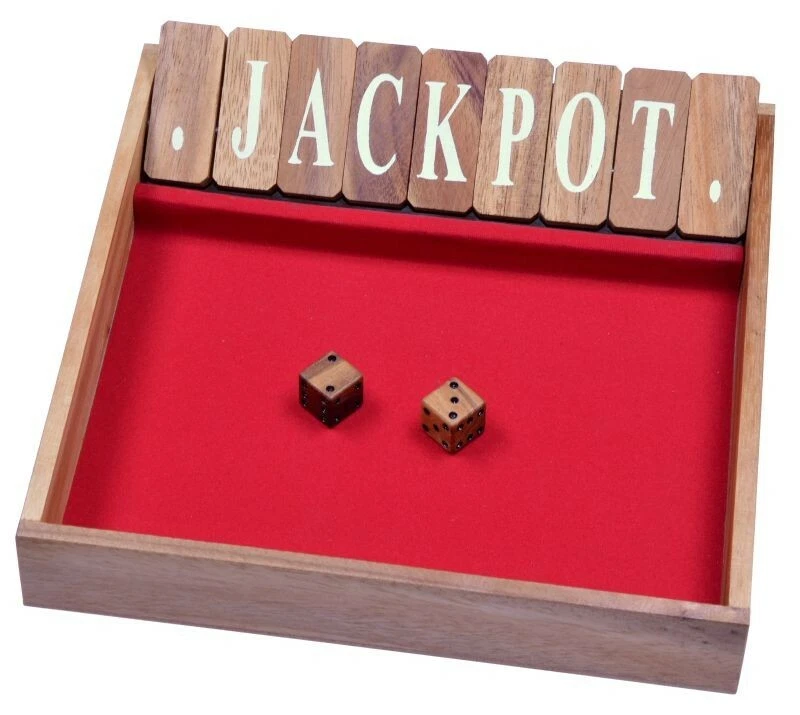 Jackpot XL – Shut the Box Würfelspiel aus Holz für 2+ Spieler - Bild 2 von 2