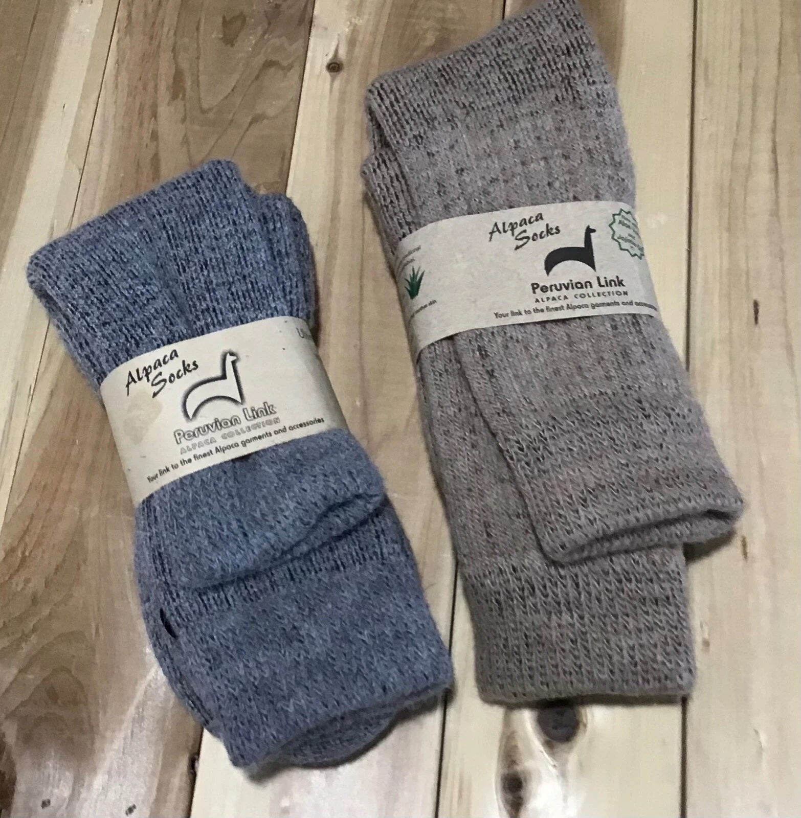 Alpaca Socks/ Peruvian Link Ultimate Outdoor Socks/ Tan or Gray choices