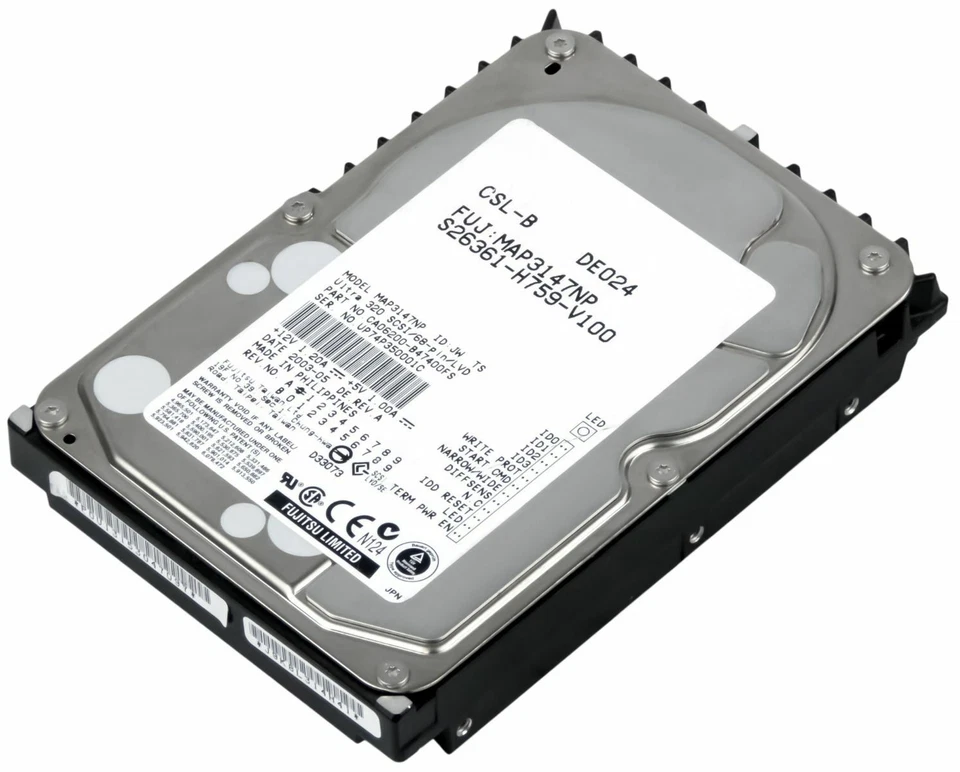 Hard Drive Fujitsu S26361-H759-V100 146GB 10000U/Min SCSI U320 MAP3147NP 3.5'' - Image 2 of 3