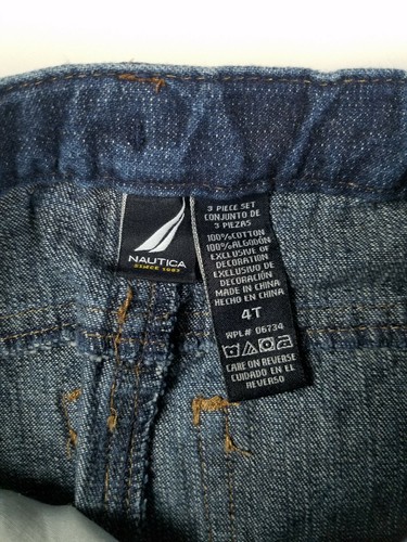 Girls 4T Youth Nautica Denim Adjustable Waist Blue Medium Wash Jeans - Picture 5 of 6