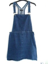 Topshop Denim Dunagree Dress Size 8