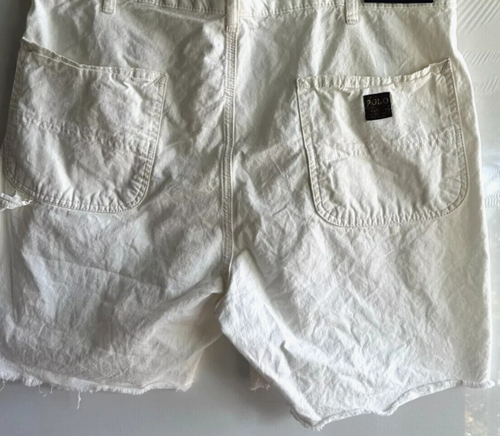 Polo Ralph Lauren White Carpenter Vintage Look Shorts Men's Sz 34 NWT 6" Inseam - Picture 4 of 4