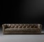 restoration hardware modena chesterfield leather sofa tufted matching chair avl