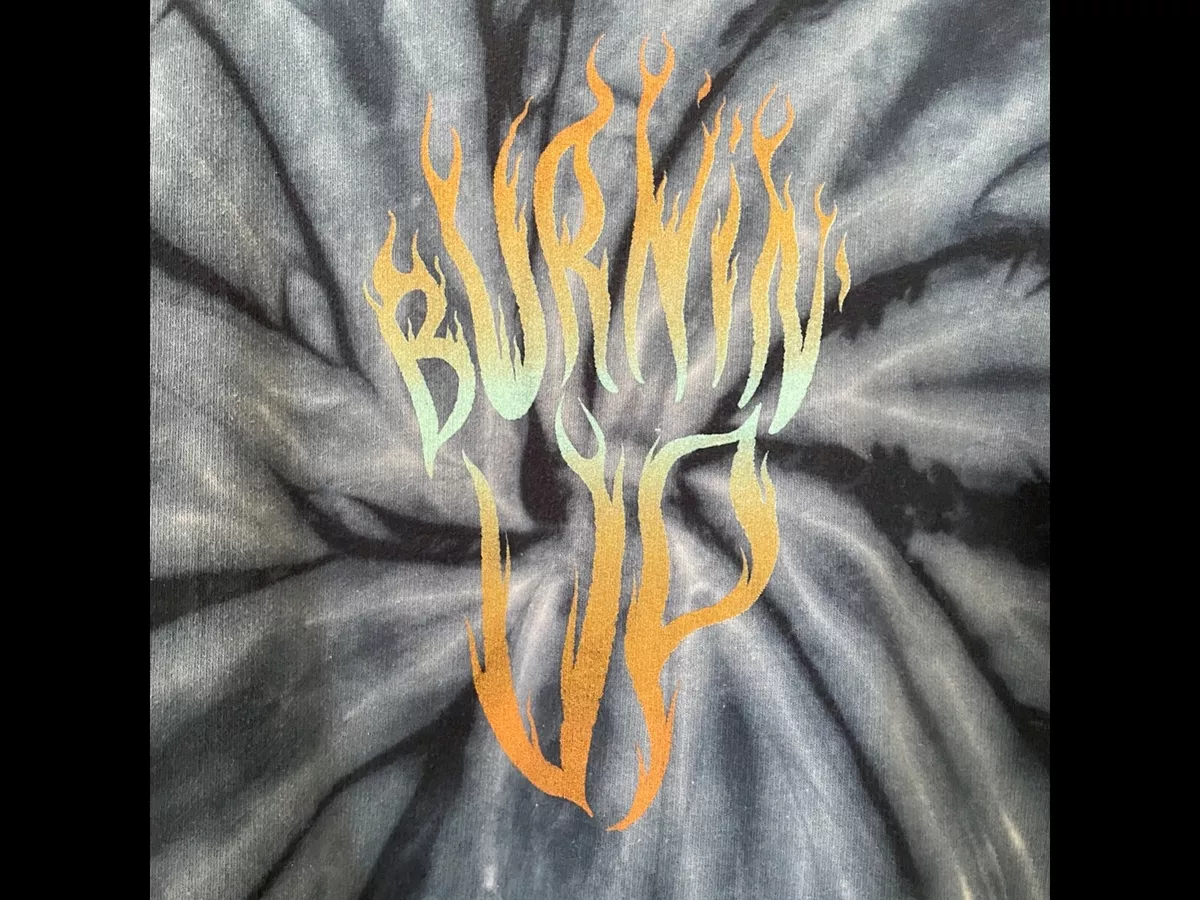 Blue Tie Specialty Dye Burnin Up Hoodie