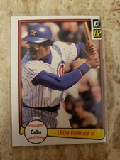Donruss 82 Leon Durham Error Baseball Card Miscut